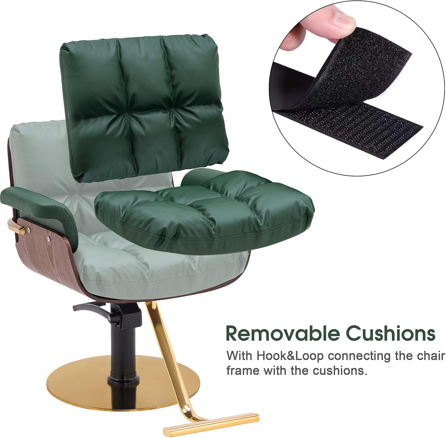 BarberPub Salon Chair Hydraulic Barber Chair Hair Cutting Beauty Spa Salon Styling Equipment 3071 (Green) : Beauty & Personal Care