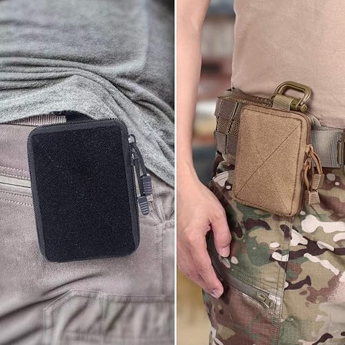 Miniatura 6 de Juego de 2 bolsas organizadoras de bolsillo compactas  Bolsas tácticas Molle EDC bolsa de almacenamiento médico, organizador de cinturón de tamaño