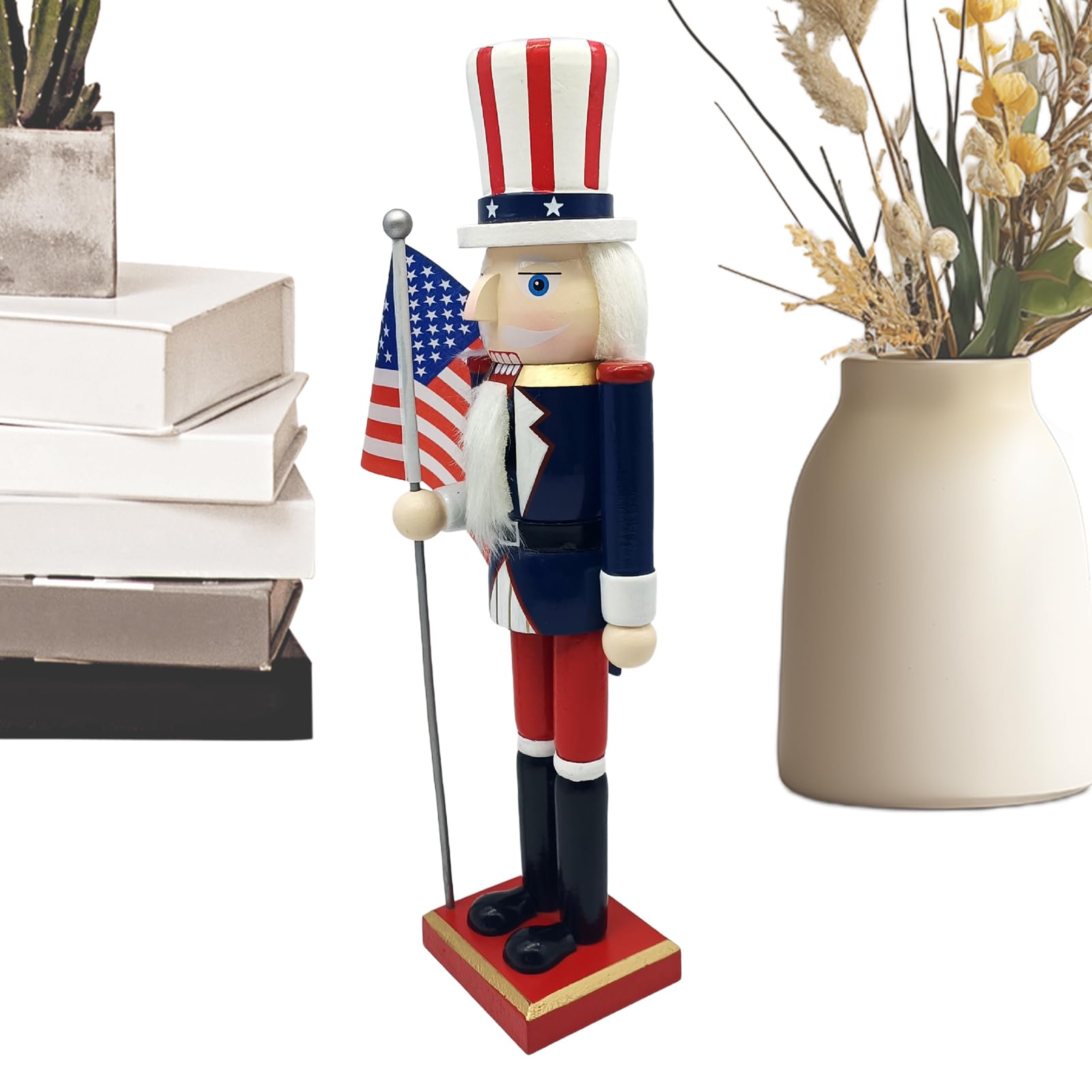 Statue de soldat en bois : figurine de collection décorative pour la chambre d'enfant