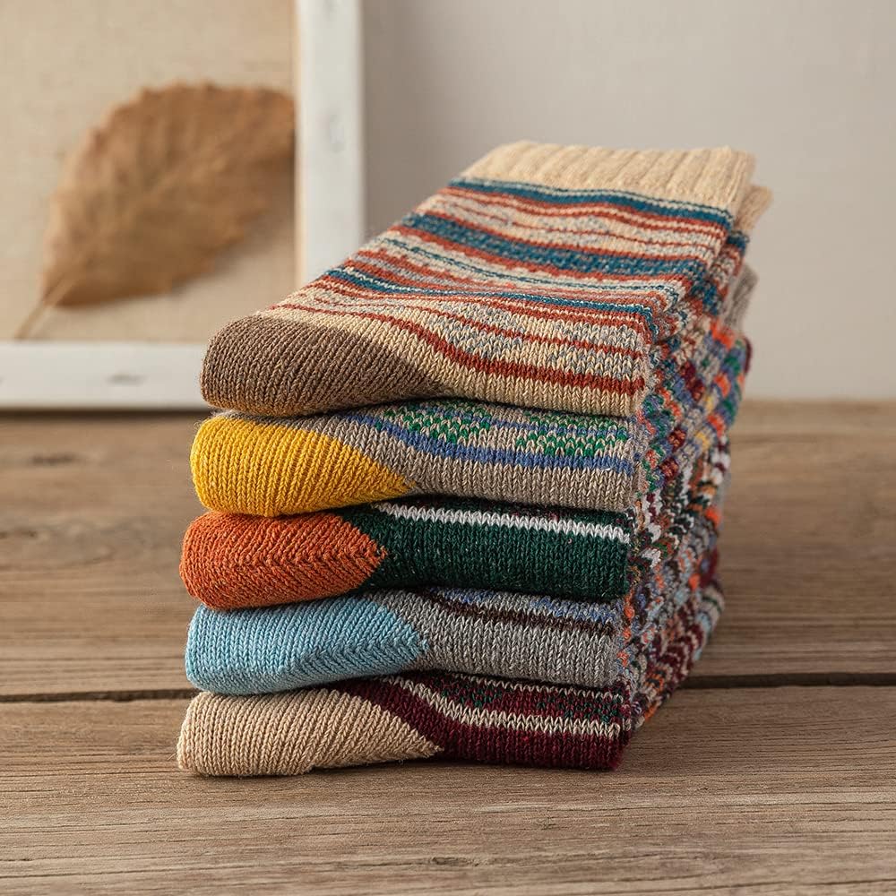 5 Pack Winter Socks For Women - Knitted Socks, Thick, Warm, Soft, Free Size 6-11 - Image 9