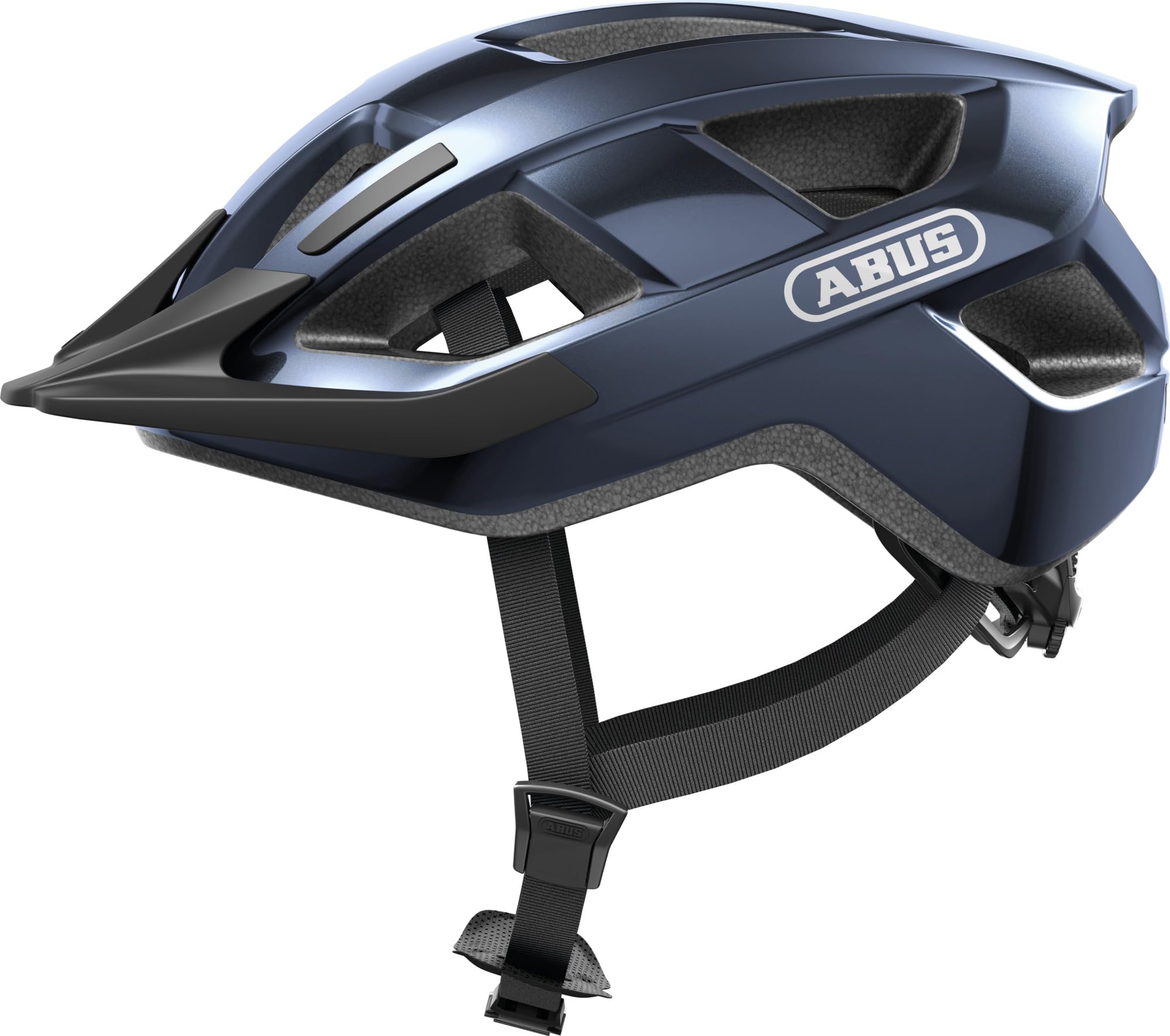 ABUS Aduro 3.0 LED Bike Helmet - sporty city Helmet in a stylish design for everyday and sporty Tours - with Rear Light - for Men and Women - Size S, black