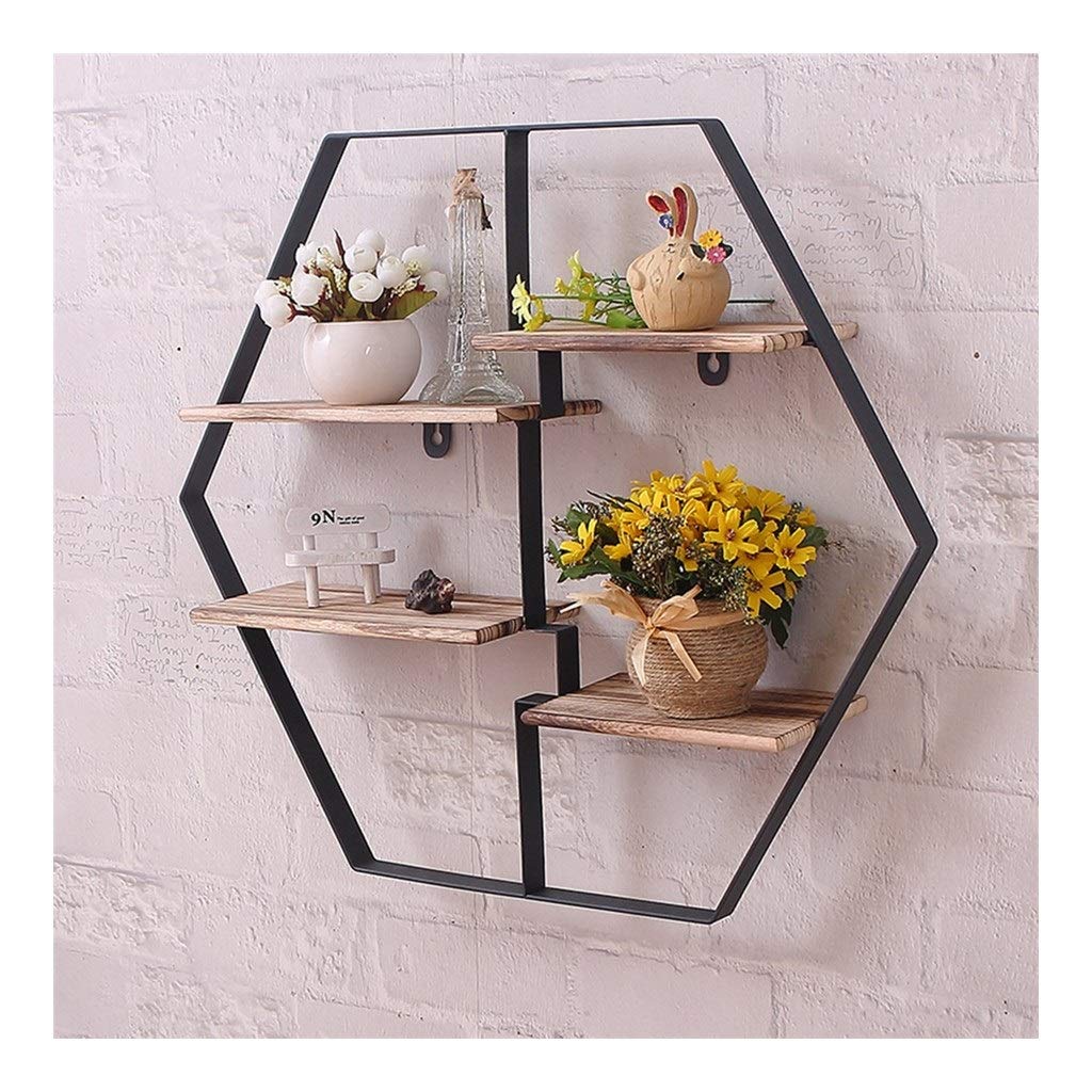Home Shelves, Metal Shelves, Retro Bedroom Living Room Wooden Wall Flower Stand Wall Decoration Wall Shelf,Storage Racks