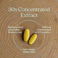 Vista 3 de Suplemento de Berberina New Chapter - Berberina súper potente de 1000 mg, extracto de Berberra india concentrado 30 veces para apoyar la salud
