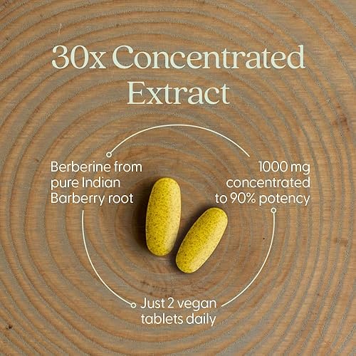 Miniatura 3 de New Chapter Suplemento de berberina  Berberina superpotente 1000 mg, 30 veces extracto concentrado de agracejo indio para apoyar la salud metabólica