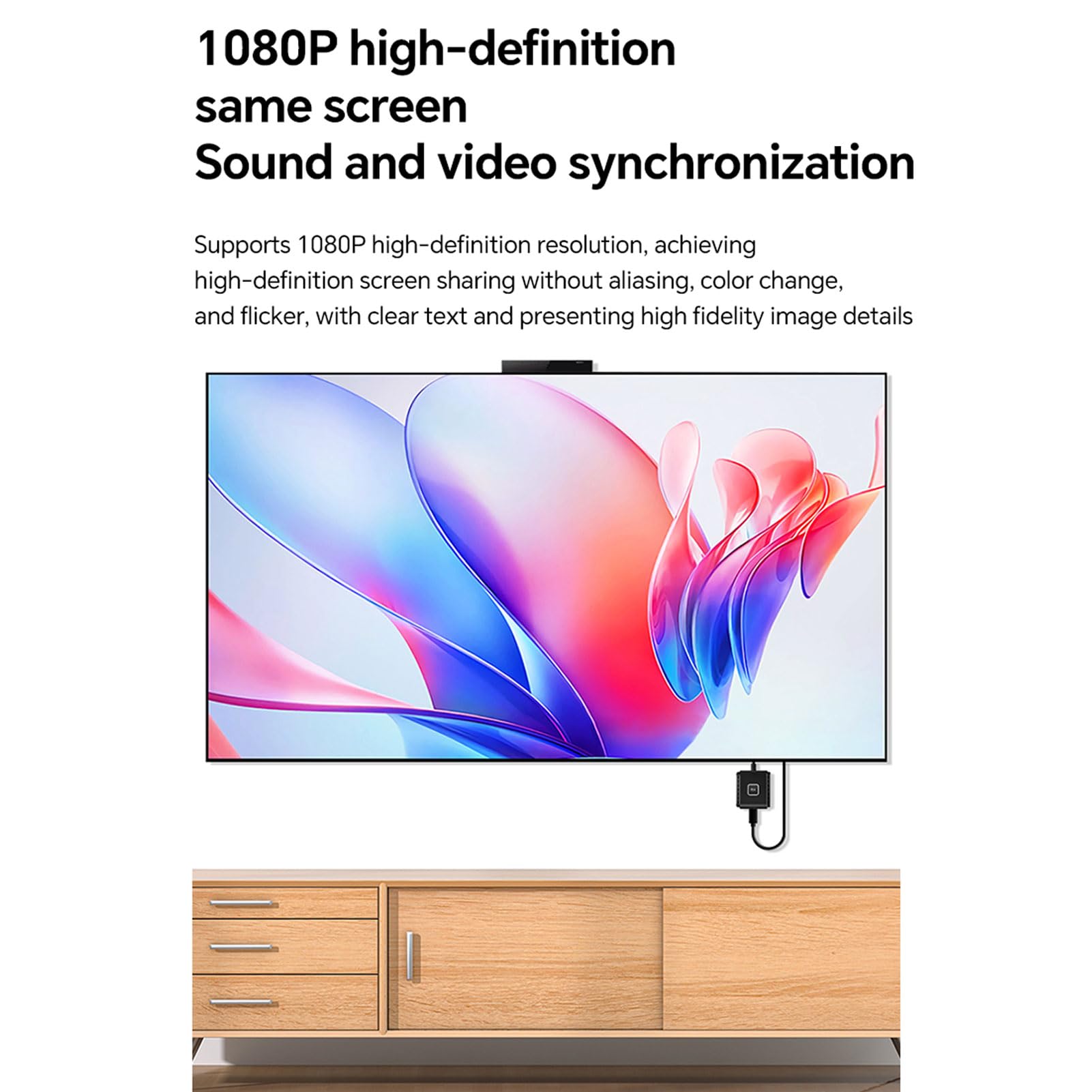 Cuifati Bezprzewodowy Nadajnik i Odbiornik HDMI, Wyjście 1080p, Wtyczka i Odtwarzanie Przenośne Przenośne Strumieniowanie 5G + 2.4G dla Wideo i Audio do Monitorowania z Laptop /