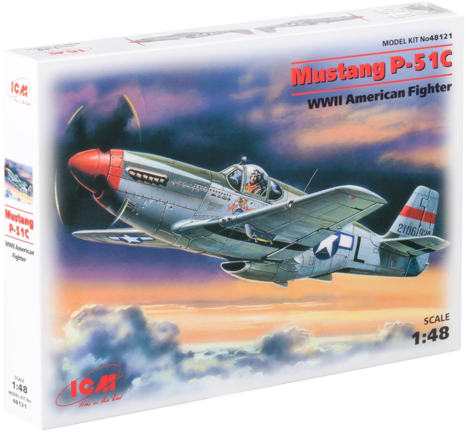 1:48 - Mustang P-51C WWII American Fighter