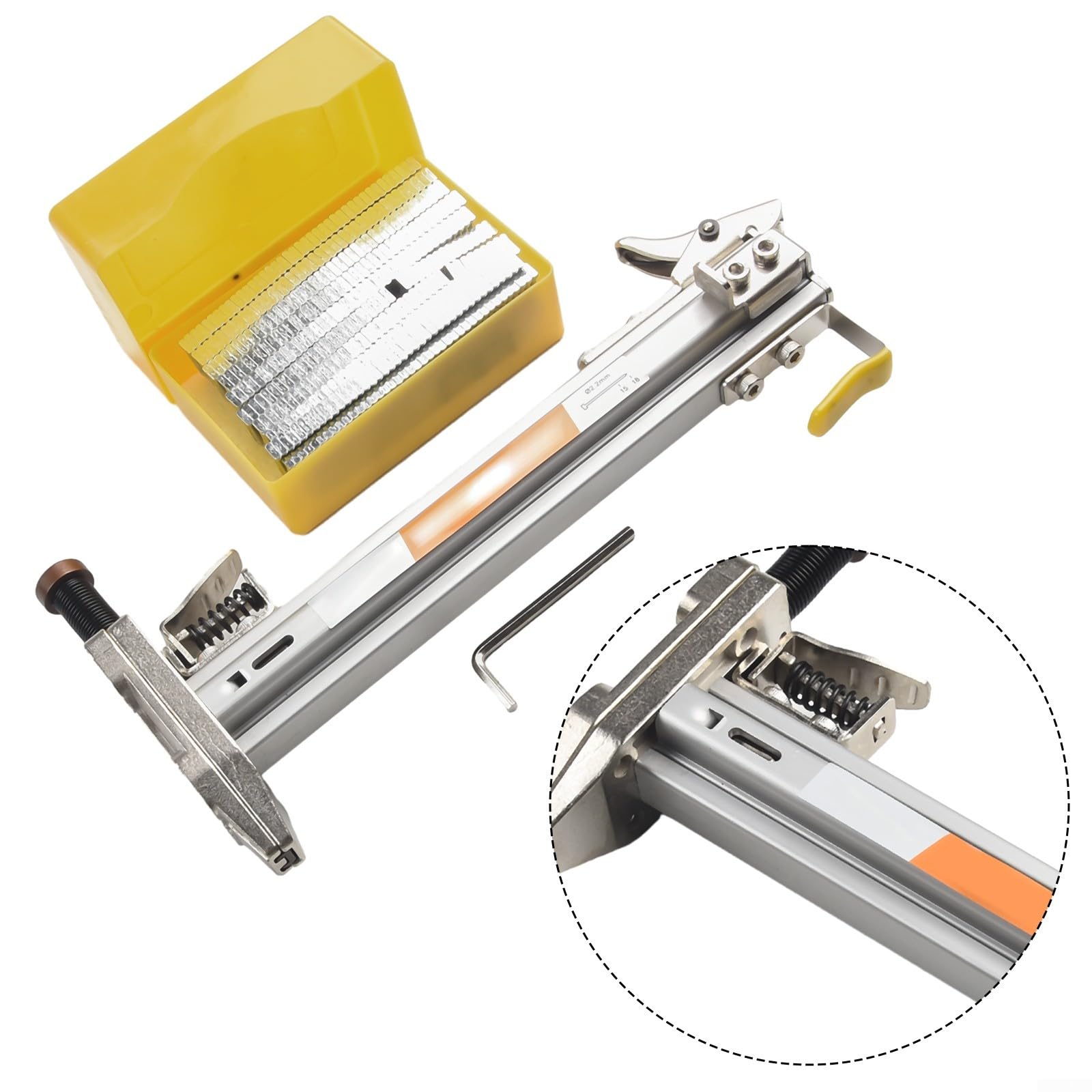 SPORTARC Chiodatrice manuale, per strumento di chiodatura diritta automatica SEMI,Chiodatrice manuale ST18, lega di alluminio per chiodatura dritta automatica SEMI (ST18 con chiodi)