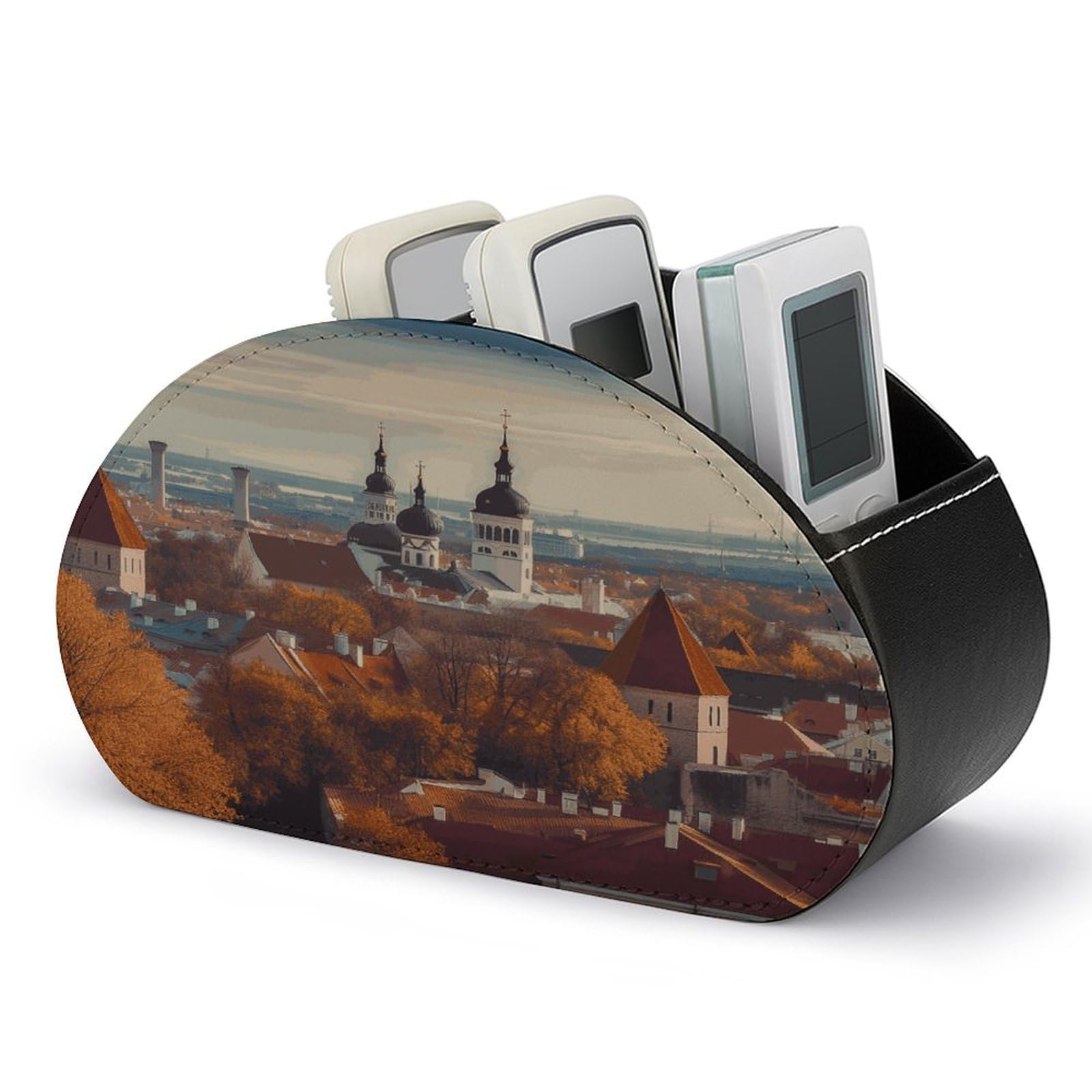 Support de télécommande en cuir Tallinn, l'évasion balte dans votre salon