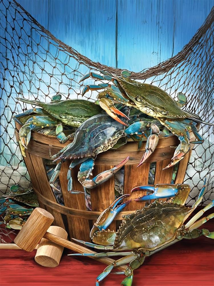 Amazon.com: Heritage Puzzle - Crab Catch by Larry Jones 550 Piece