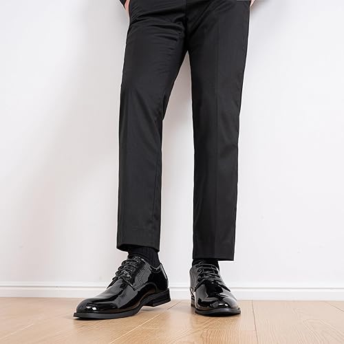 Miniatura 3 de Vostey Zapatos de vestir para hombre clásicos con punta de ala Brogue Oxfords