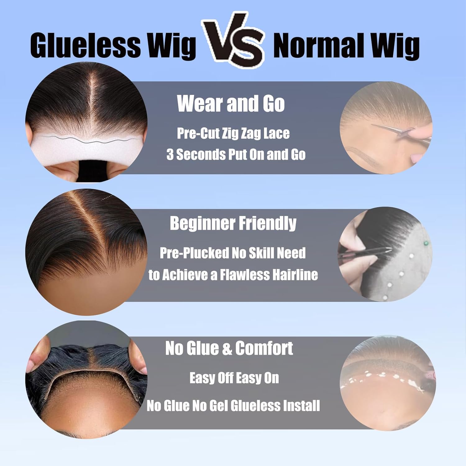 Bob Wig Human Hair Glueless Wigs Human Hair Pre Plucked Pre Cut 5x5 HD Lace Closure Wigs Middle Part Glueless Wigs Short Bob Straight Wigs For Black Women Natural Color 10inch