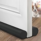 Holikme Door Draft Stopper Weather Stripping Draft Stopper for Bottom of Door Window Breeze Blocker Adjustable Door Sweeps, Black