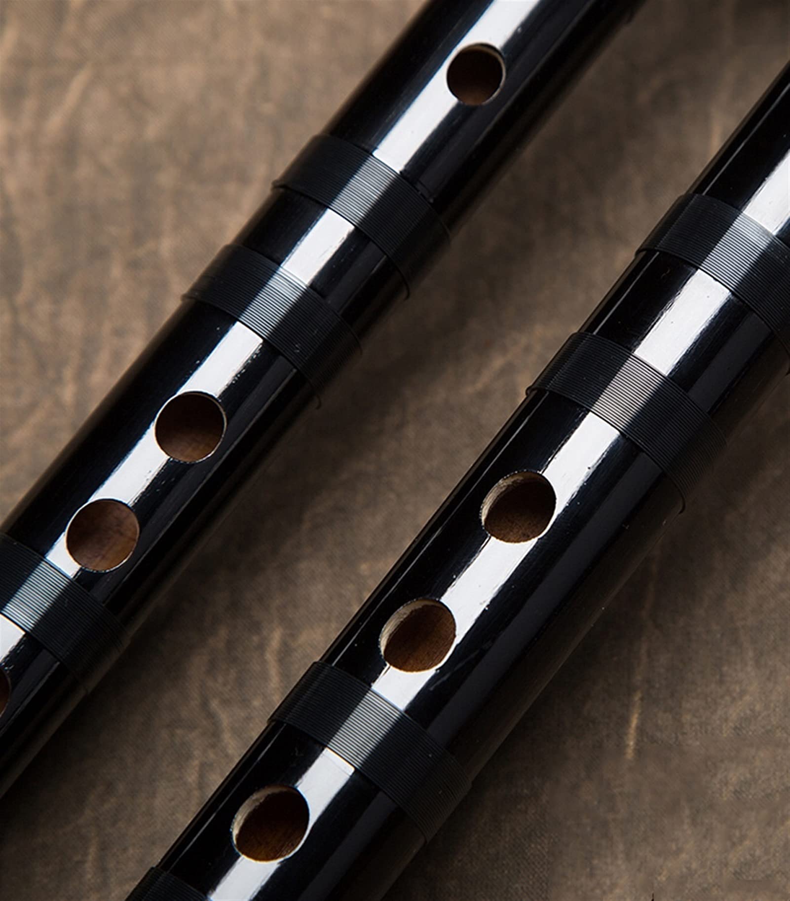 Chinesische DIZI-Klarinette-alte schwarze Bambus-Flöte traditionelles Musikinstrument - C, D, E, F, G Melodie(F)