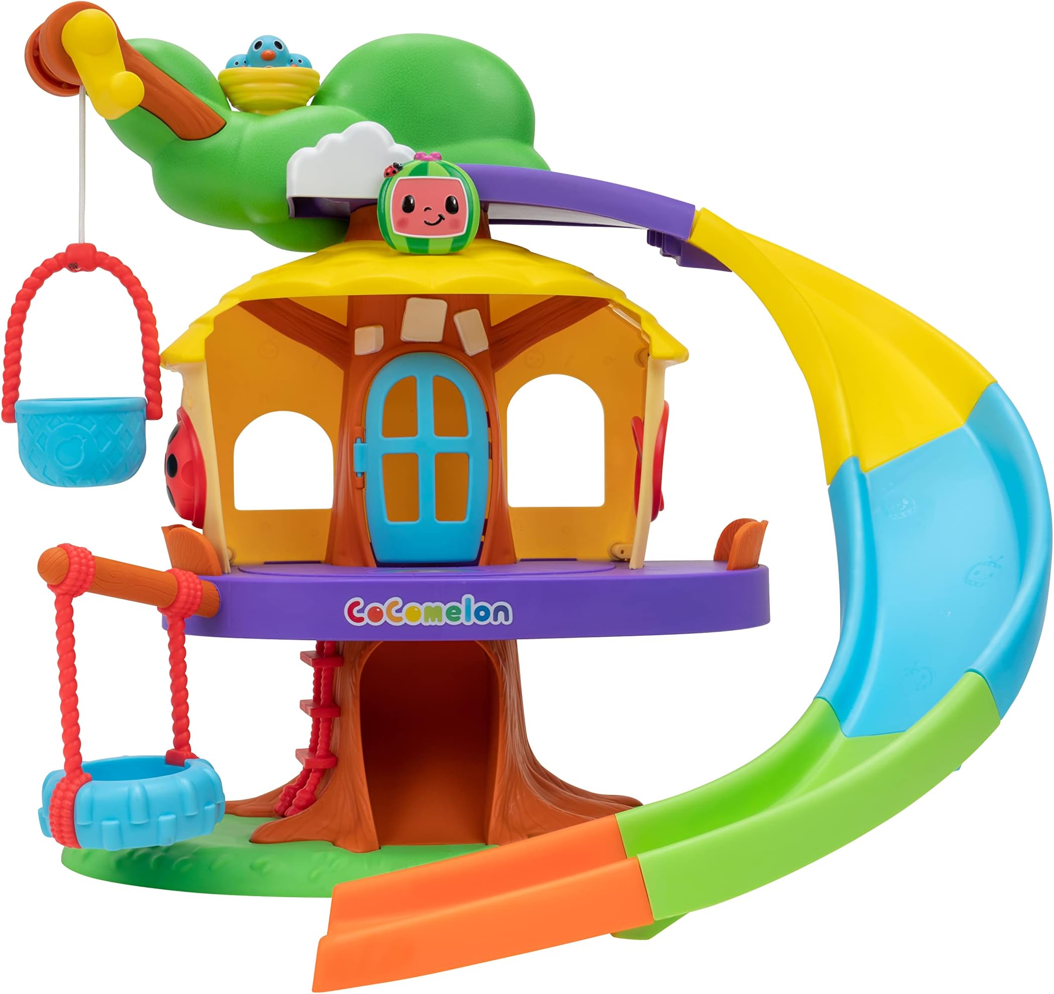 Deluxe Clubhouse Playset - Features JJ and His Five Friends- Songs, Sounds, Phrases - Slide, Secret Tunnel, Basket Elevator, Interactive Easel, Pop Up Birds - Amazon Exclusive