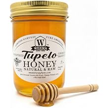 Weeks Honey Farm Georgia Tupelo Honey Raw & Unfiltered, Certified Kosher, Wild Tree Sourced Premium Honey, USA Harvest, 10 oz Glass Jar