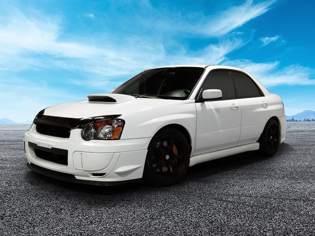 Front Bumper Lip Compatible With 2004-2005 Subaru Impreza RS TS, STI STYLE FRONT LIP Black PP Front Lip Finisher Under Chin Spoiler Add On by IKON MOTORSPORTS