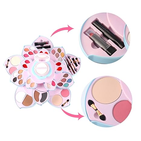 FantasyDay 40 Colours Multifunctional Exquisite Cosmetic Gift Set Makeup Kit for Face Eyes and Lips - Makeup Palettes Vanity Case with Eyeshadow Palette Lipstick Blush Powder