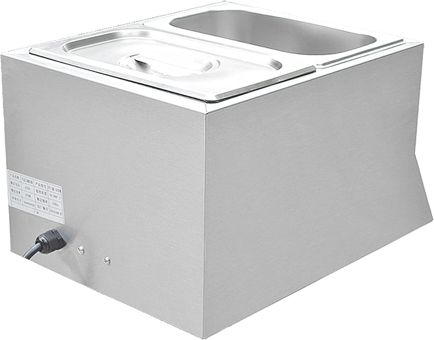 Chocolate Tempering Machine, Heated Chocolate Melter with Lid, Stainless Steel Electric Food Warmer 2-Pot, with Temperature Control (30~80℃), for Catering Restaurant Home Party