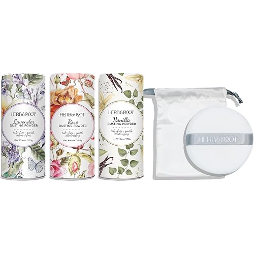 Herb & Root Body Powder Gift Set- Oprah's Favorite Things, 3 Talc-Free Scents