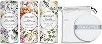 Vista 8 de Herb & Root Polvos corporales para espolvorear sin talco. Rosa, vainilla, sándalo, lavanda, jazmín y sets de regalo (tamaño completo, rosa)