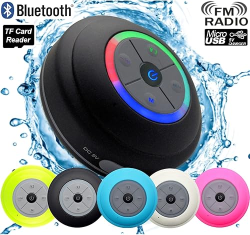 Miniatura 2 de Guppy Bocina resistente al agua para regadera, con Bluetooth, audio portable inalámbrico, apto para niños, botones de control integrados, altavoz,