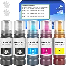 EPT104 Ink Bottles EPT104 Multipack Compatible for ET-2820 ET-4800 ET-2870 ET-2810 ET-2862 ET-2826 ET-2856 ET-4810 ET-2811 ET-2812 ET-2811 4 ET-2815 ET-2821 ET-2710 (2BK C M Y)