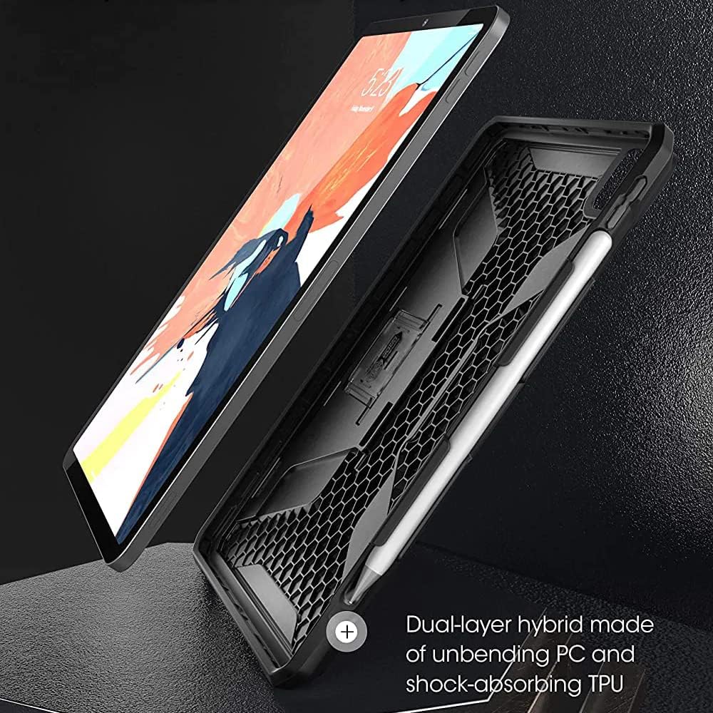 SUPCASE Unicorn Beetle Series Case for iPad Pro 12.9 inch (2022/2021), with Built-in Apple Pencil Holder Full-Body Kickstand Rugged Protective Case for iPad Pro 12.9 6th/5th Gen (Black)