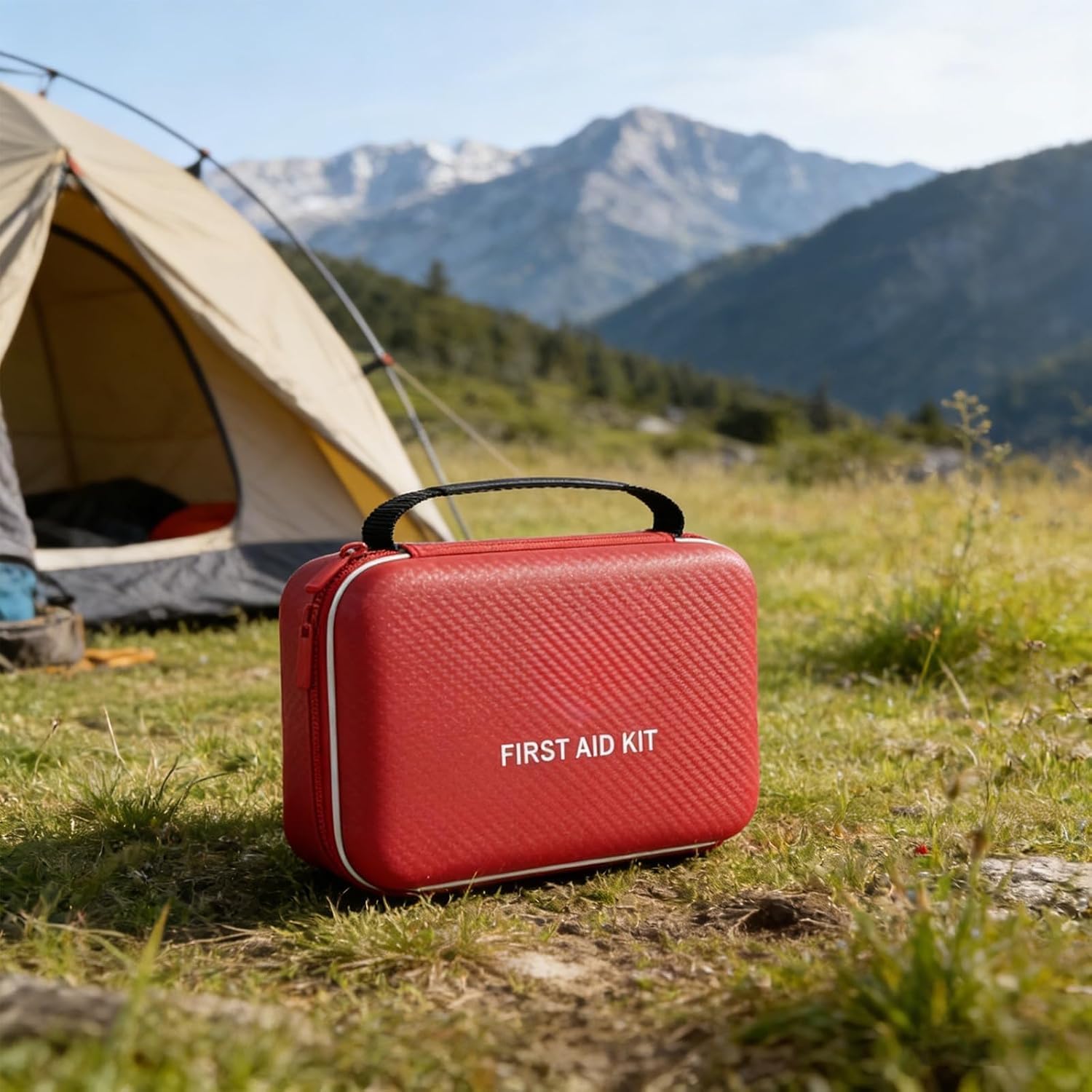 First Aid Kit - Smart Compartments Medical Kit with EVA Hard Shell, Large Capacity for Various Emergency Supplies, Emergency Kit for Home, Car, Travel, Businesses, Camping, Hiking, Outdoor Emergencies