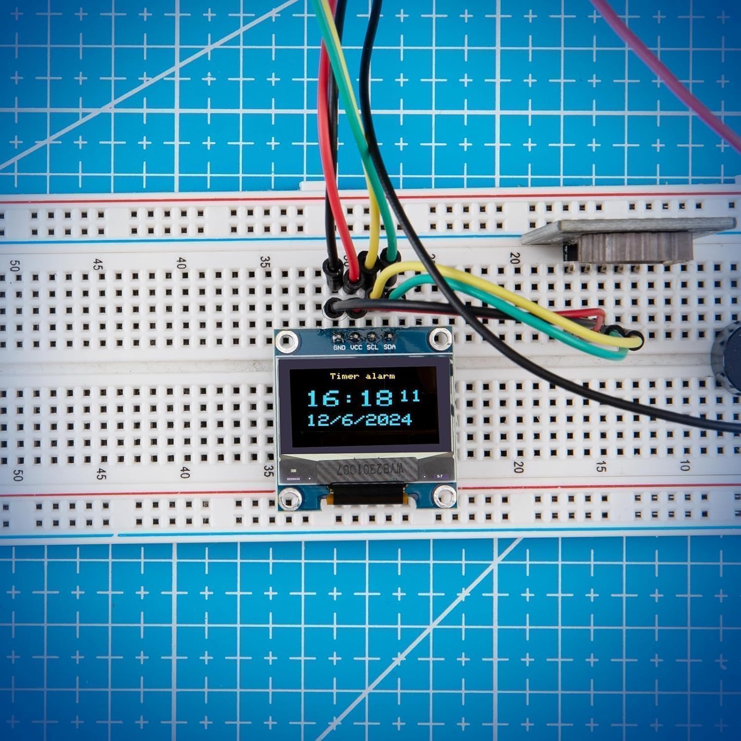 ELEGOO 6x 0,96 Pulgadas OLED Display Screen, Módulo de Pantalla de Visualización con Cable DuPont, Pantallas Compactas y Autoiluminadas Compatible con Arduino y Raspberry