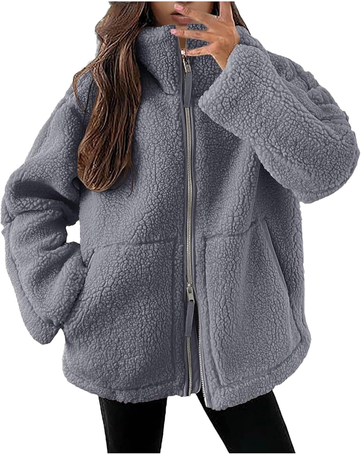 Veste IVIVVA Fille 14 Ans - Polaire Gris Bruyère - Capuche Et Fermeture éclair - Lululemon