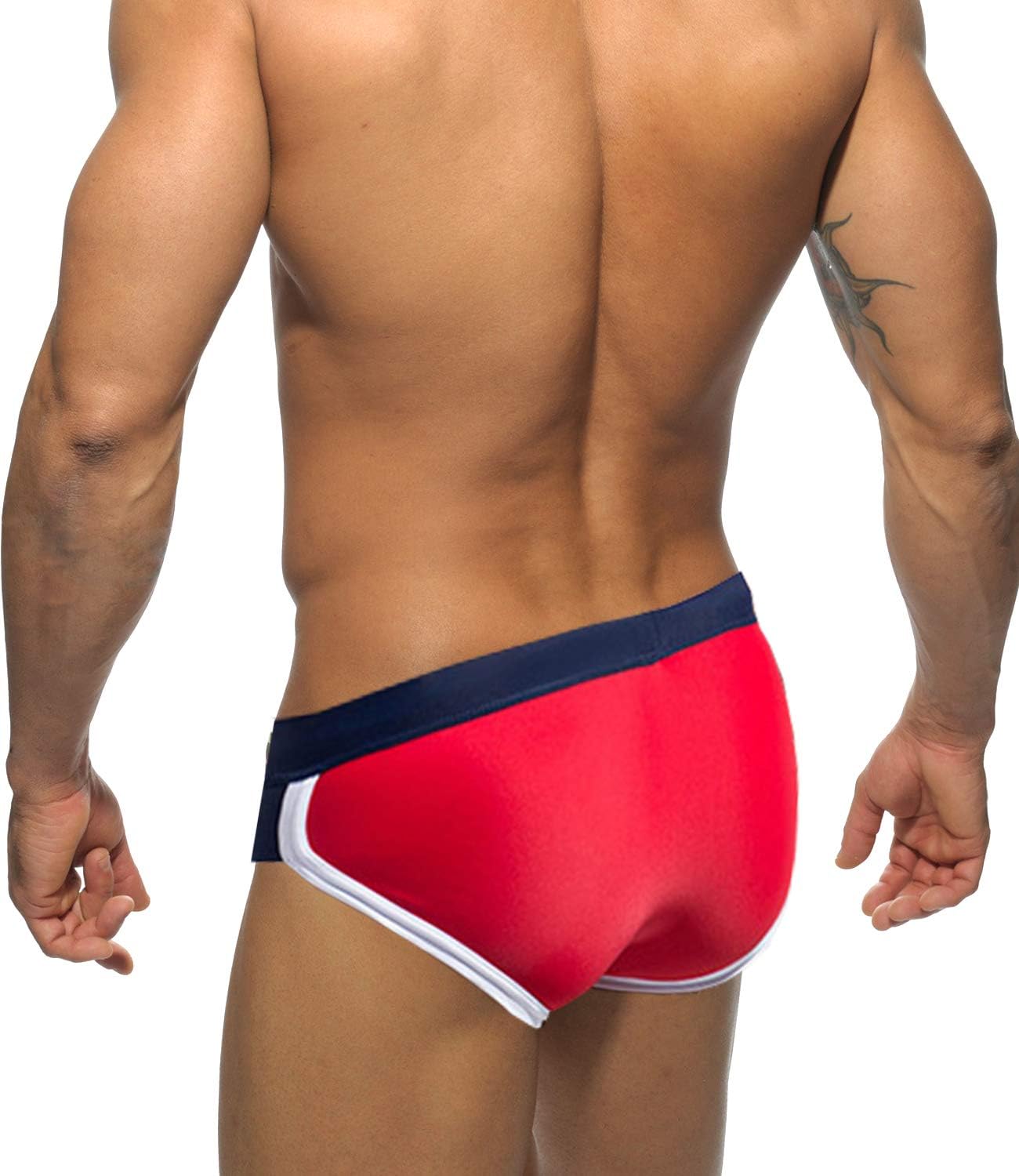 MIZOK Men's Quick Dry Swim Briefs Bikini Swimsuit Board Shorts with Adjustable Drawstring - Image 2