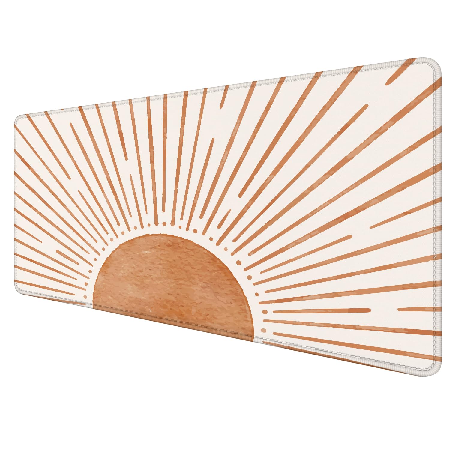 Kemingni Retro Boho Sun Large Mouse Pad 31.5x15.7inch, Sunshine Sunset Sunset Large Extended Computer Desk Mat Mousepad for Keyboard and Mouse, Boho