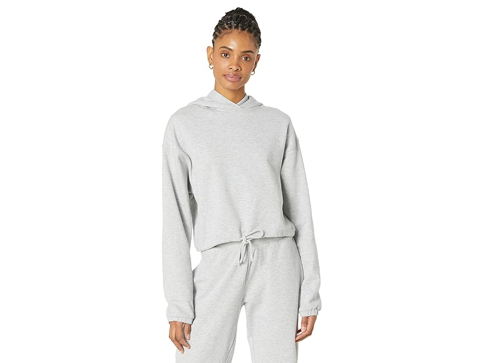 Buffalo David Bitton Emmalynn Adjustable Hem Hoodie (Light Heather Grey) Women's Clothing INTERNATIONAL SHIPPING