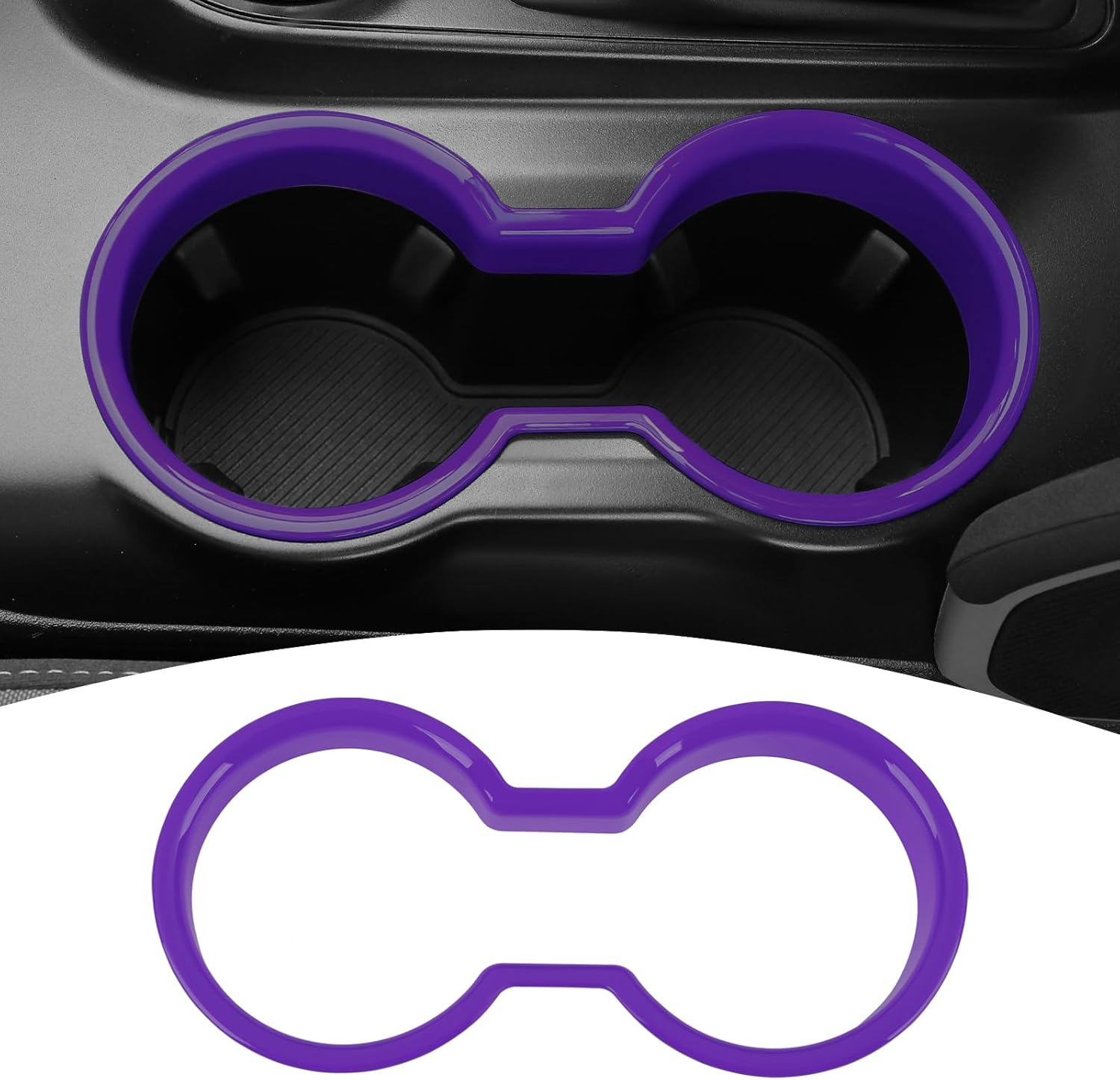for Bronco Front Cup Holder Trim Cover Fit for Ford Bronco 2021-Present Purple Interior Accessories 1pc