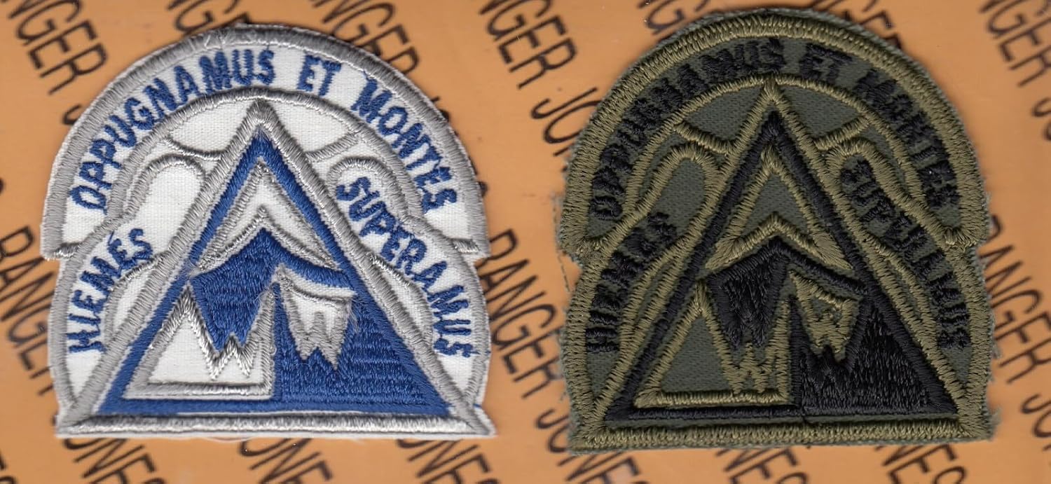 US Northern Warfare Training Center Mountain Color & OD ~2.25" Patch Set