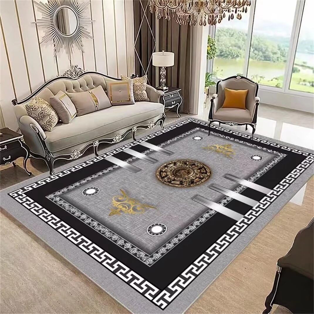 Tapis moderne antidérapant gris 50x80 cm lavable et résistant aux taches pour l'entrée