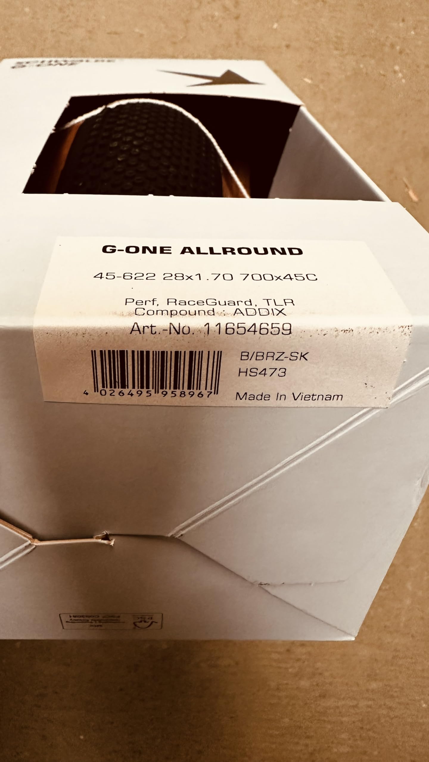 Schwalbe G-One Allround - Addix Performance Line Faltreifen Fahrradreifen, Black/Bronze, 28 x 1.70