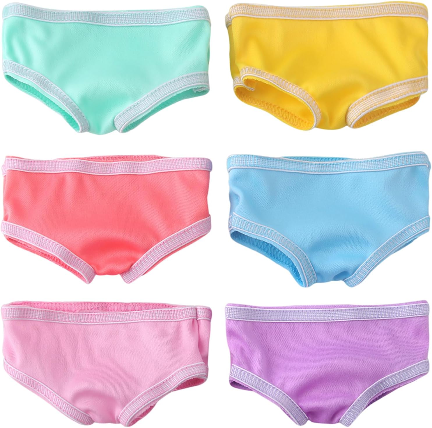 6 Pairs Doll Underpants Accessories Underwear Diapers for 16-18 Inch Baby Dolls, Doll Clothes Compatible with Most Brands 18" Dolls