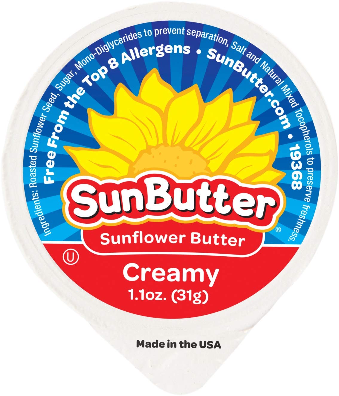 SunButter Sunflower Seed Spread, PC, 1.1 Ounce -- 200 per case.