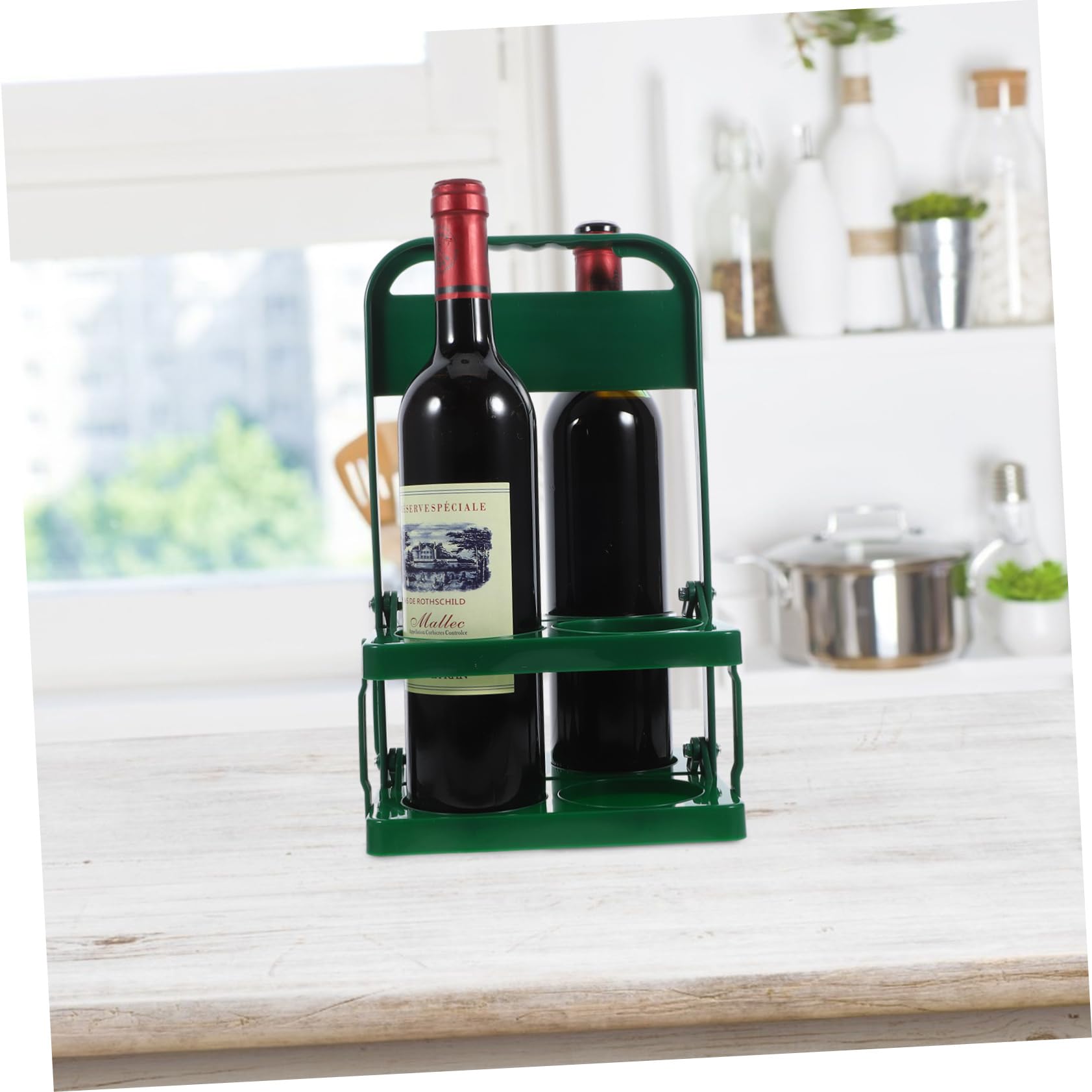 CIYODO Beer Case Folding Wicker Basket Storage Reusable Drink Carrier Foldaway Beer Bottle Holder for Car