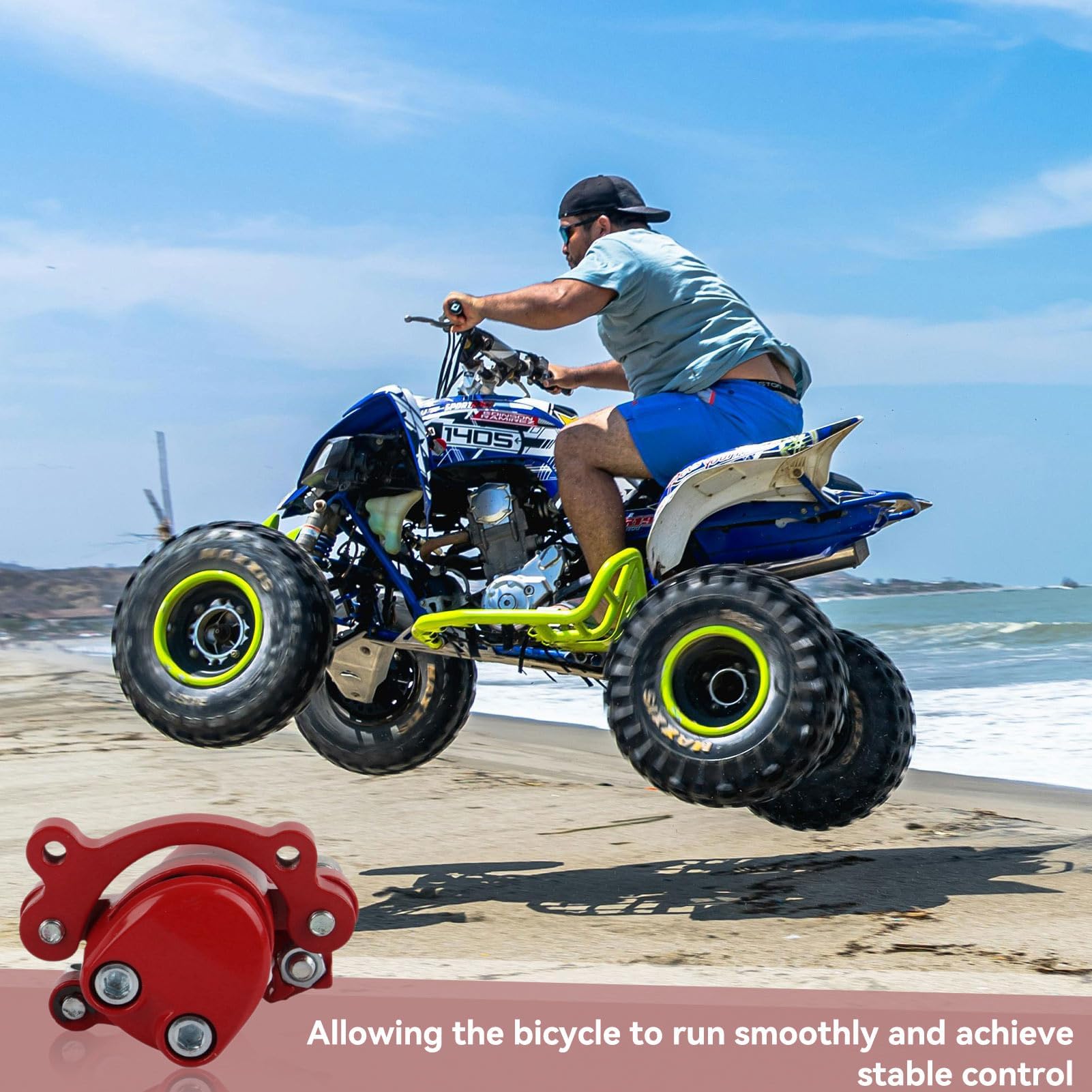 Agatige Freni Disco Minimoto, Pinza Freno Anteriore con Pastiglie Freno Adatta per Mini Moto Cinese Pocket Bike Parts Kid ATV Quad 43cc 47cc 49cc