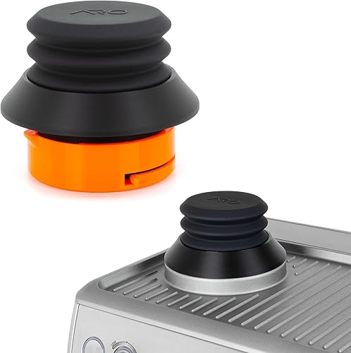 Tolva de dosis única con fuelle de silicona y peso anti-popcorning | Compatible con Breville Barista Express, Pro, Touch e Impress | Negro