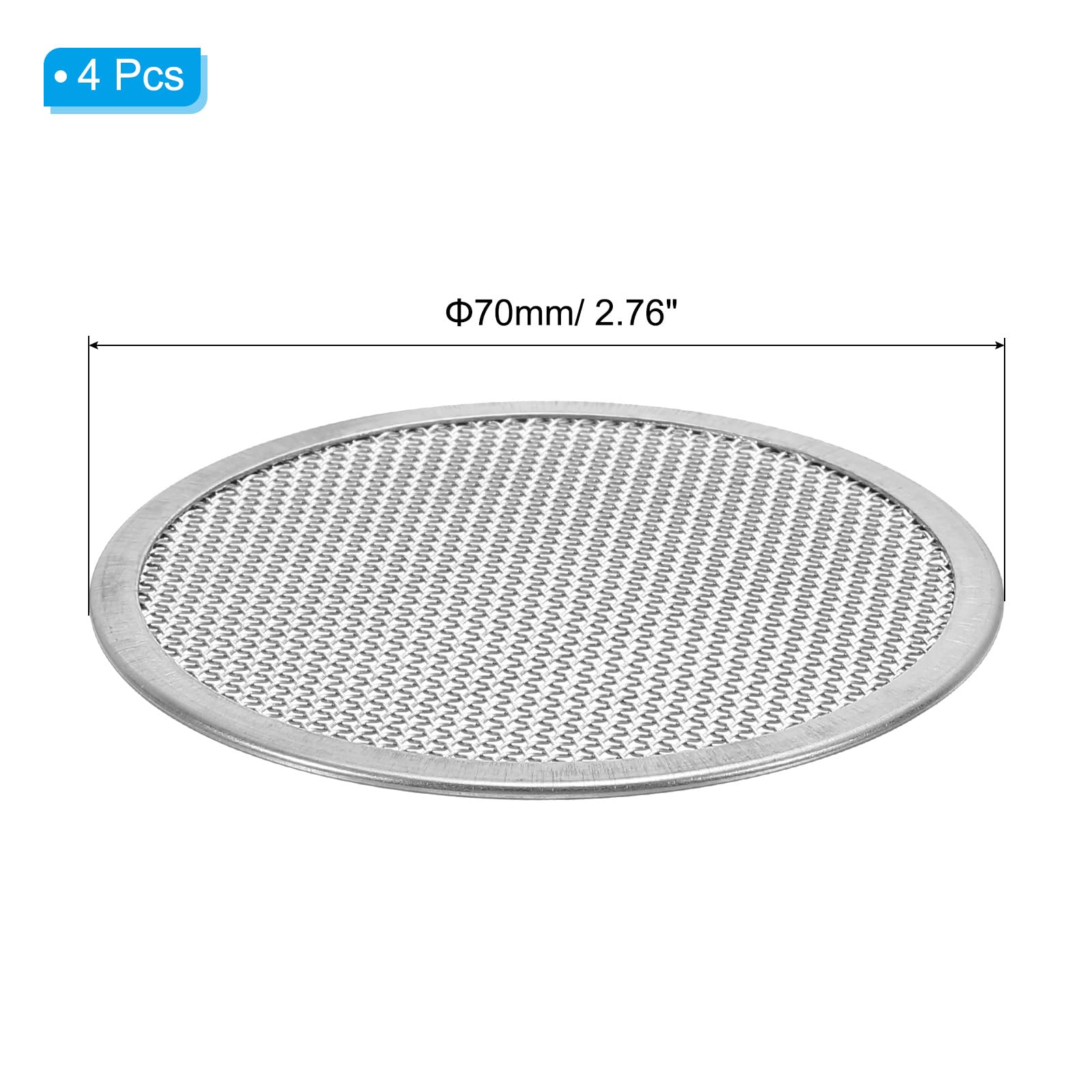 PATIKIL Sprouting Lids, 4Pcs 70mm Stainless Steel Screen Strainer Lids for Wide Mouth Canning Jars Silver Tone - Image 2