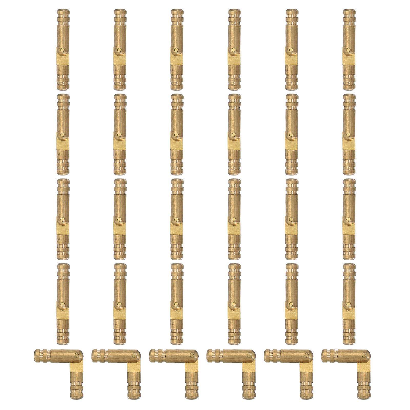 PATIKIL Hidden Brass Barrel Hinges 1"x0.16"
