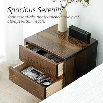 Amazon.com: Night Stand, Mid Century Modern Nightstand w/2