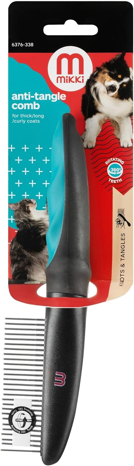 Mikki Dog, Cat Anti-Tangle Shedding Comb - Removes Knots, Matts and Tangles - for Thick Hair Coats 4 71SQO8FjZ1L. AC SL1500