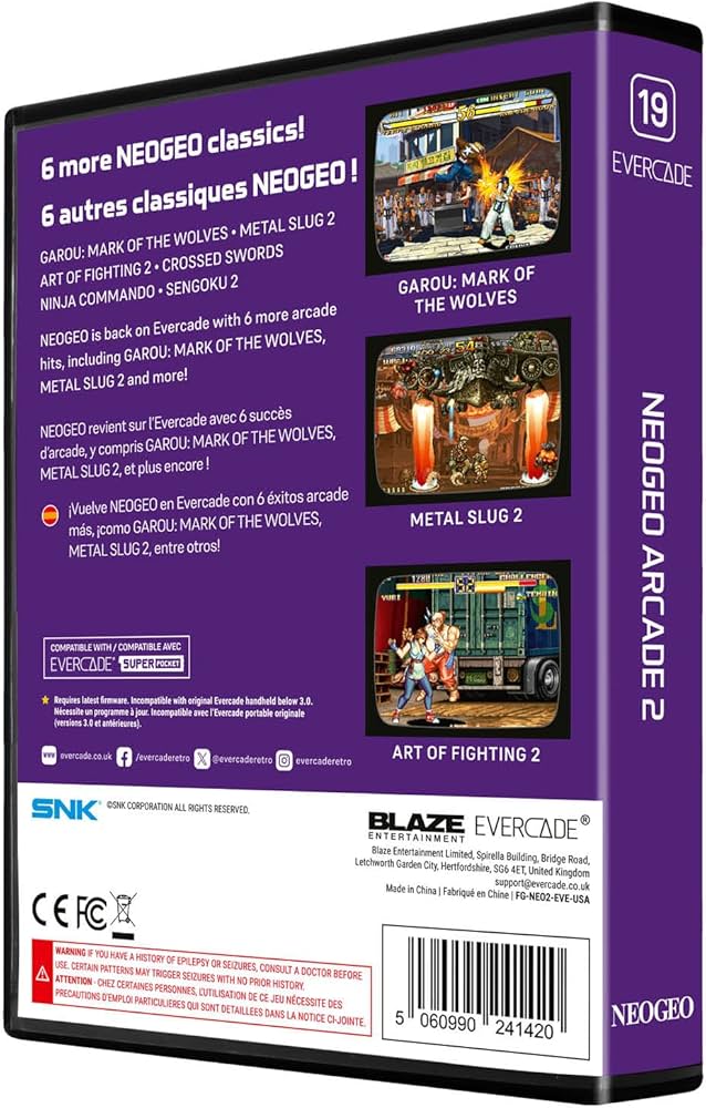 Amazon.com: Blaze Evercade NeoGeo Arcade 2 : Video Games