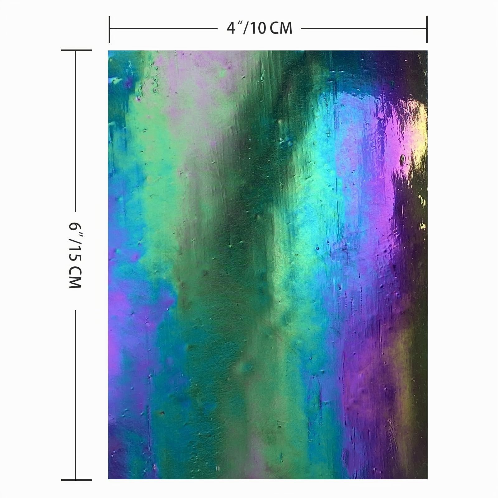 ILLUCKAI Lot de 24 feuilles de verre teinté irisé - 10,2 x 15,2 cm - Verre d'art cathédrale pour décoration de la maison, fournitures de vitrail pour projets en verre et artisanat en mosaïque