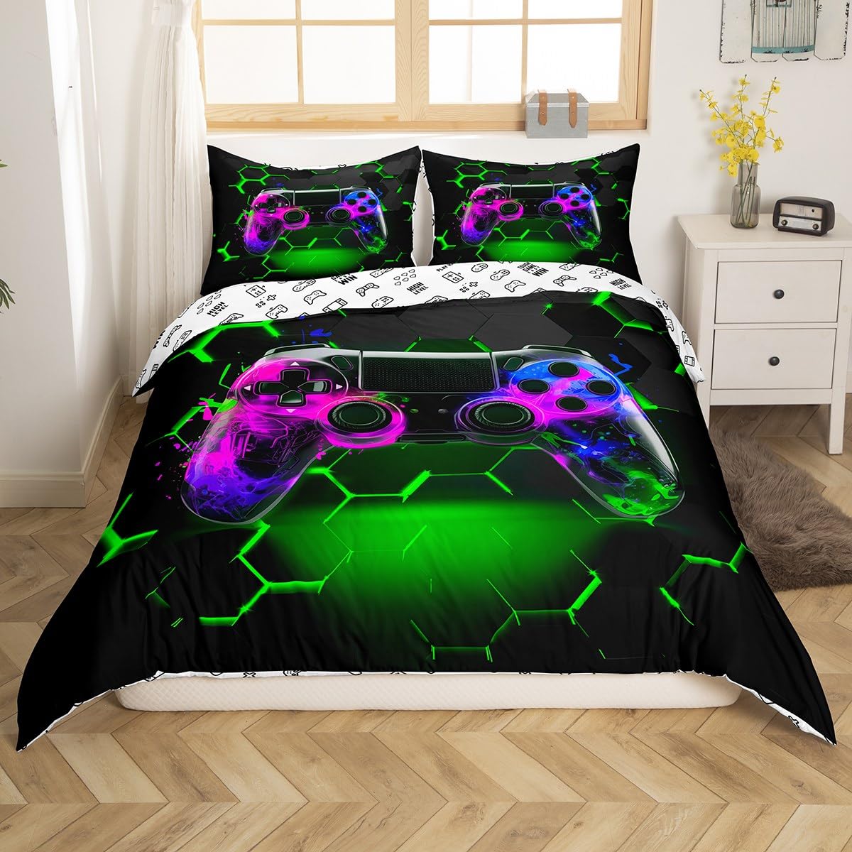 Manfei Gaming Duvet Cover Set Single Size - Image 3