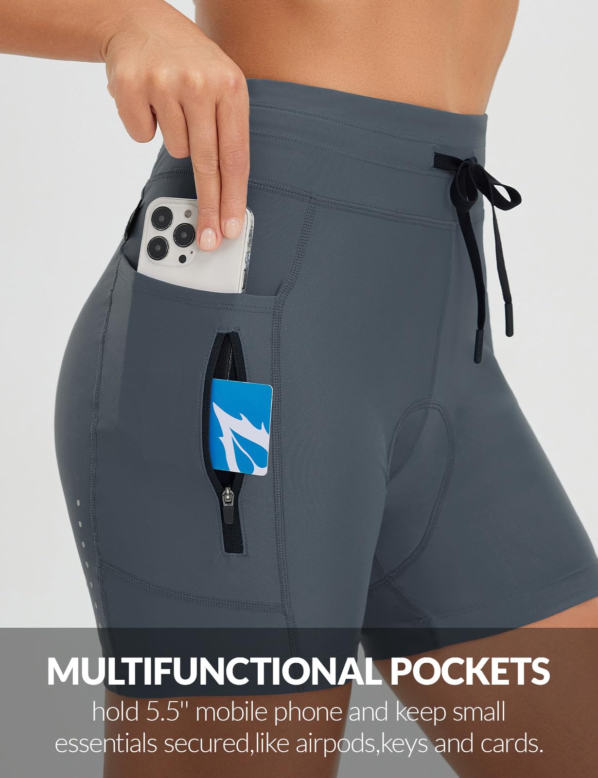 baleaf Radlerhose Damen Gepolstert 5 Zoll 4D Fahrradhose Radhose Gepolstert Kurz Radunterhose Fahrrad Unterwäsche Radbekleidung